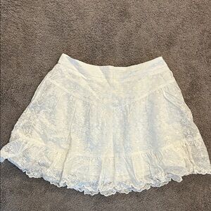 Lulu's White/Cream Mini Skirt